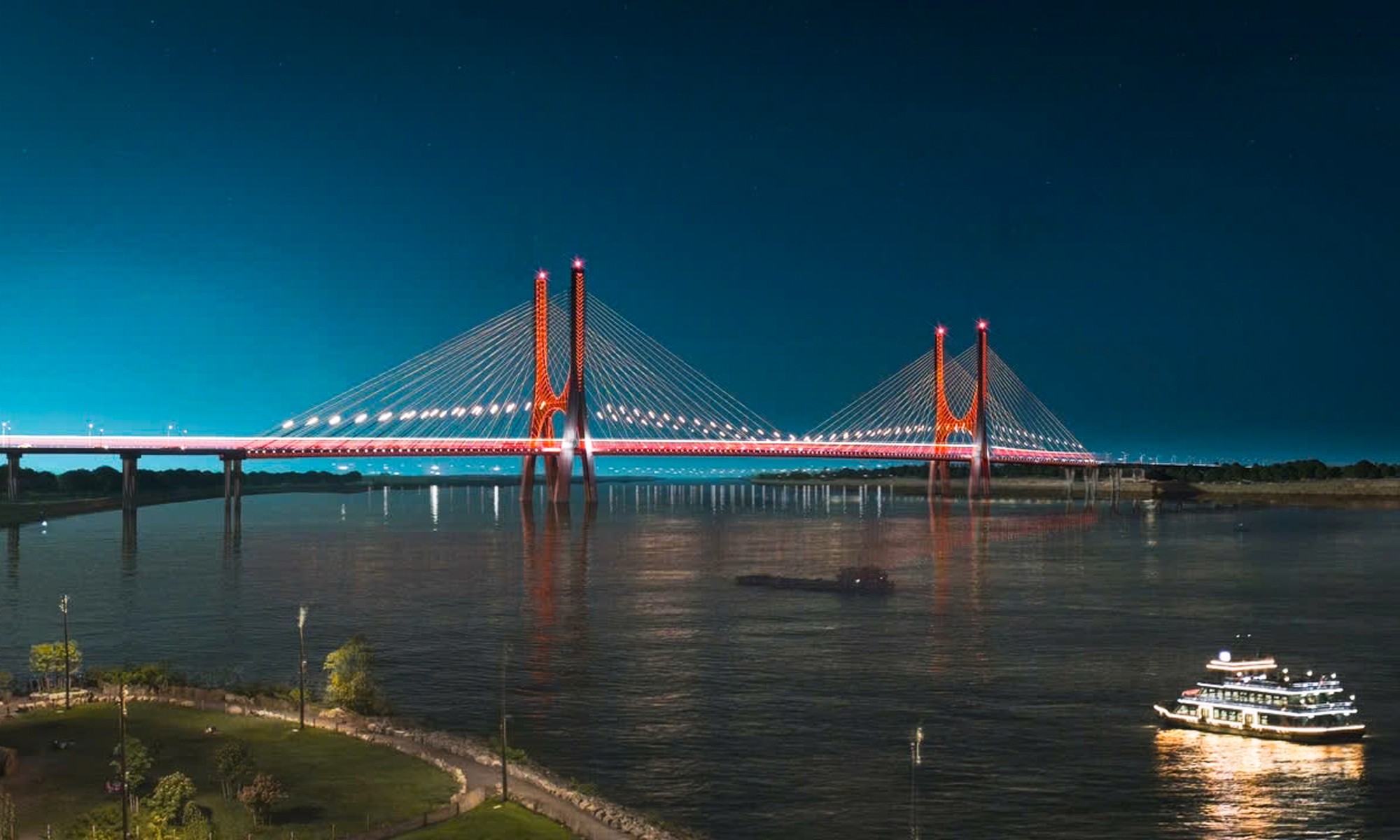 Hình hài cầu gần 12.000 tỷ đồng bắc qua sông Hồng, nối Hà Nội - Hưng Yên- Ảnh 4.