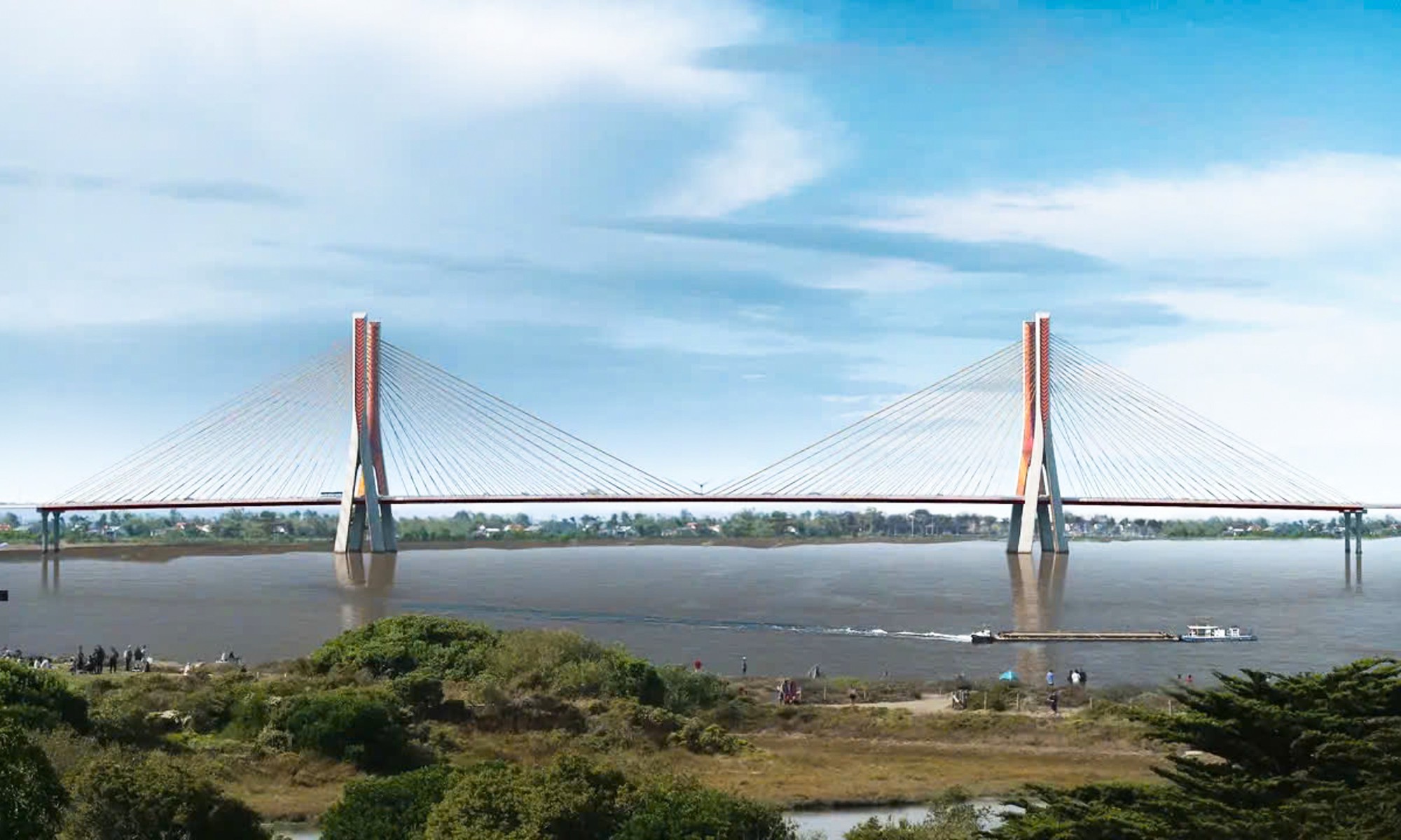 Hình hài cầu gần 12.000 tỷ đồng bắc qua sông Hồng, nối Hà Nội - Hưng Yên- Ảnh 3.