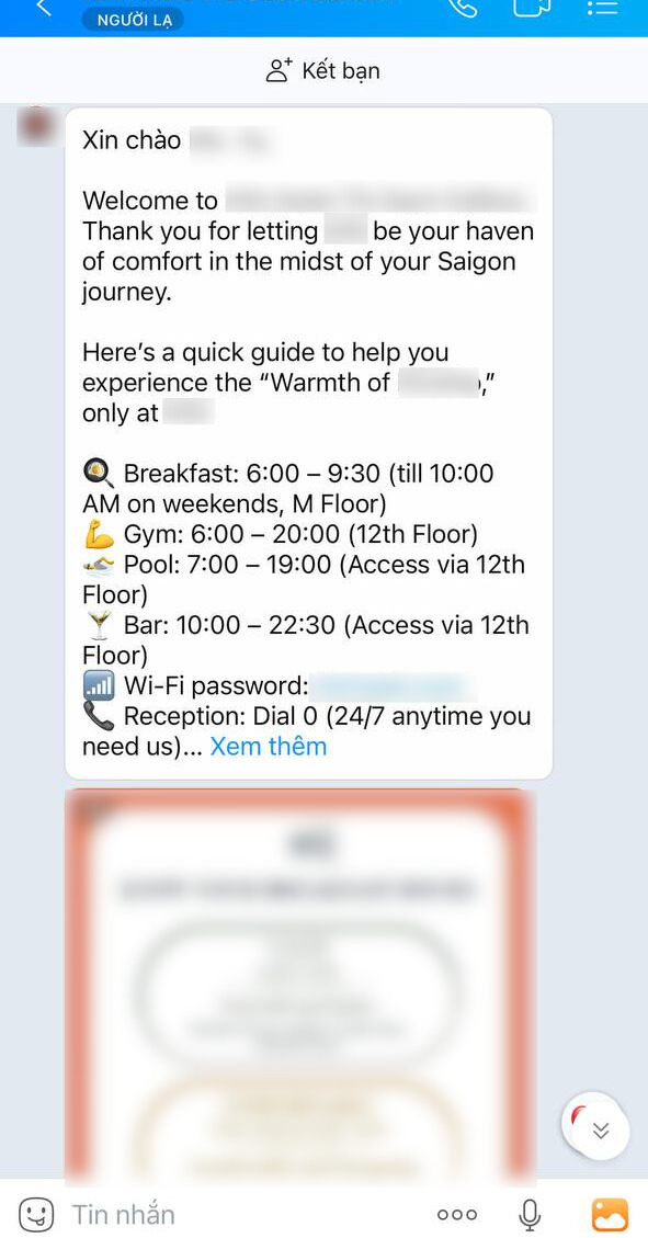 Thấy khách sạn gửi tin nhắn này qua Zalo thì hãy kiểm tra ngay trước khi thanh toán- Ảnh 1.