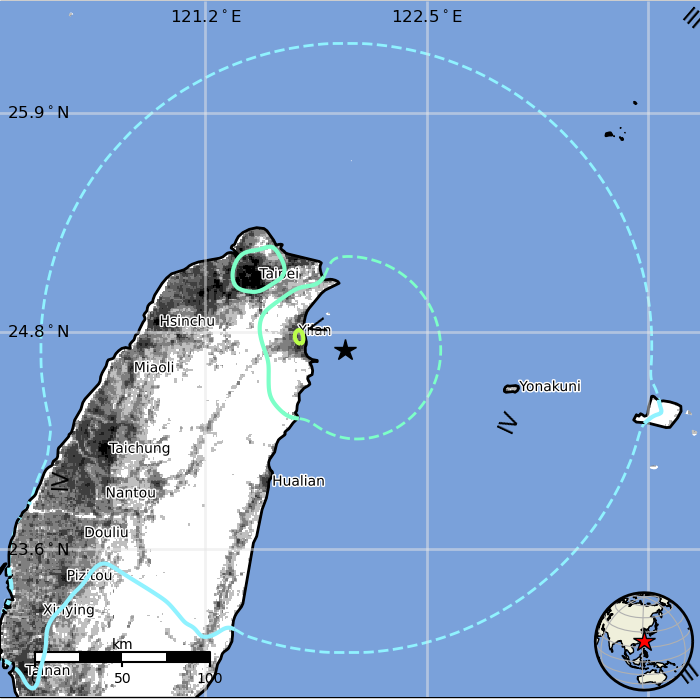 Động đất mạnh làm rung chuyển hơn 10 địa phương Đài Loan - Ảnh 1.