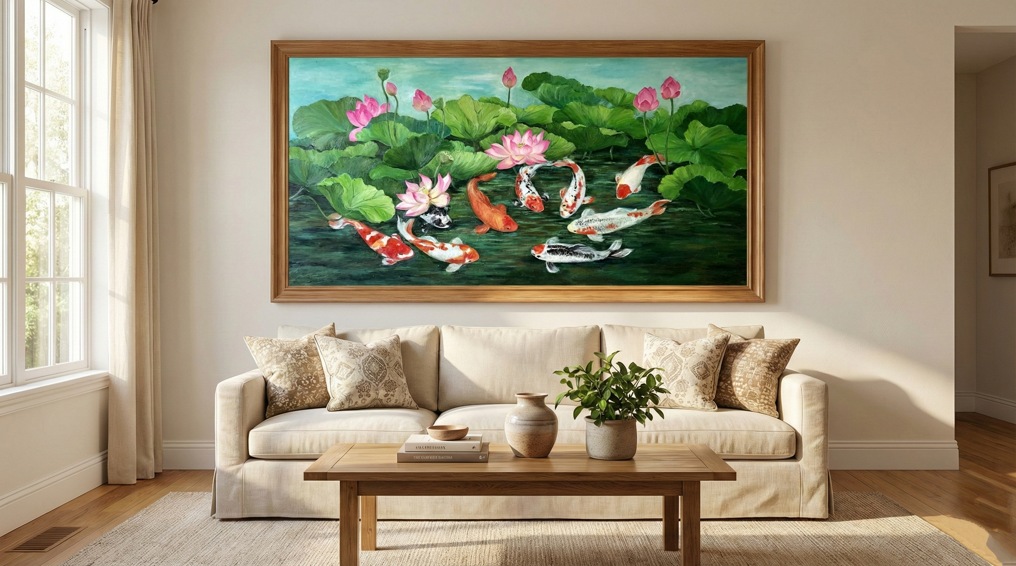 Tại sao giới nhà giàu thường treo tranh "cửu ngư quần hội" ở phòng khách? Bí mật về sự dư dả ít người biết- Ảnh 2.