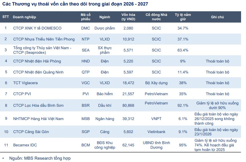 "Sóng thoái vốn" kỳ vọng dẫn dắt chứng khoán 2026: Loạt doanh nghiệp lớn vào tầm ngắm- Ảnh 2.