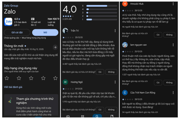 Zalo nhận ‘bão’ đánh giá 1 sao và bình luận 'xấu' từ người dùng- Ảnh 3.