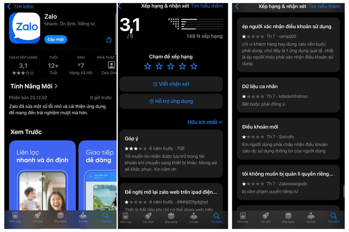Zalo nhận ‘bão’ đánh giá 1 sao và bình luận 'xấu' từ người dùng- Ảnh 1.