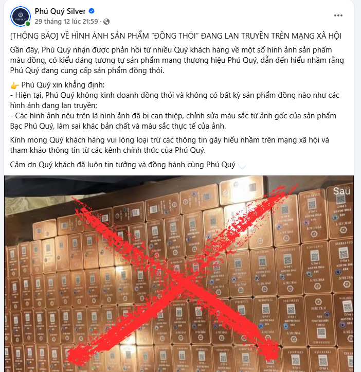 Người mua sản phẩm tại Phú Quý lưu ý: Thông báo khẩn từ doanh nghiệp này - Ảnh 1.