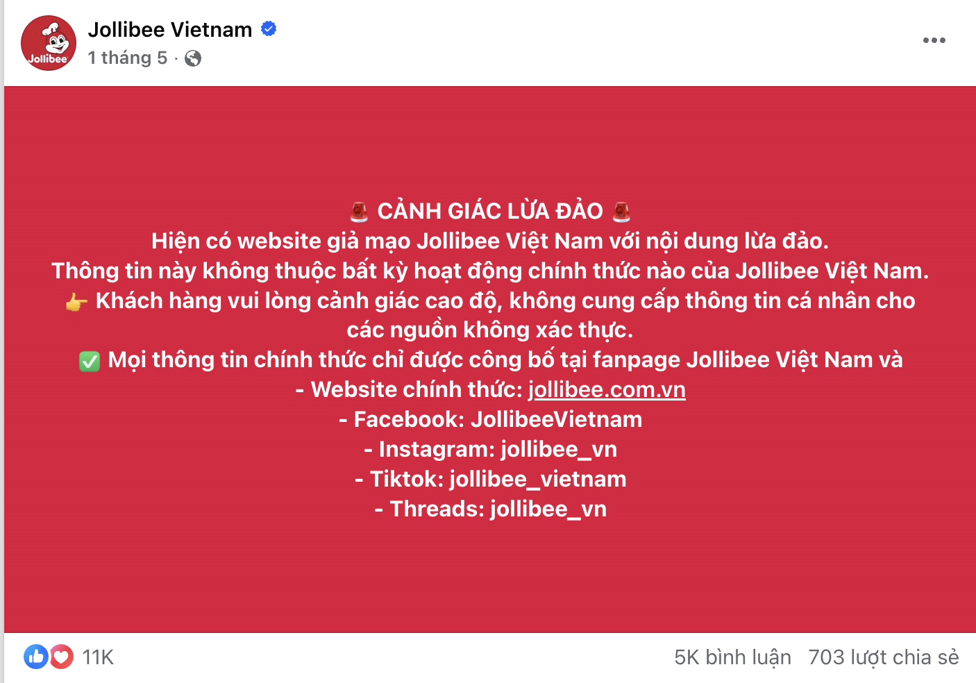 Jollibee Việt Nam cảnh báo lừa đảo nghiêm trọng- Ảnh 4.