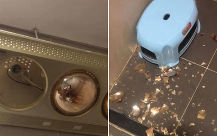 Đèn sưởi nhà tắm bất ngờ phát nổ: Cận cảnh hiện trường khiến nhiều người hoang mang - Ảnh 3.