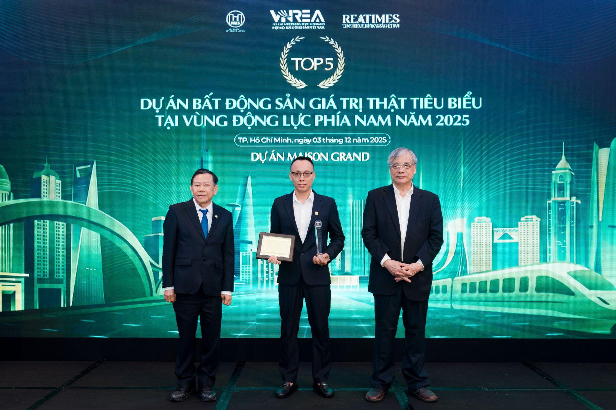 Maison Grand đạt Top 5 Dự án Bất động sản Giá trị Thật tiêu biểu Vùng Động lực phía Nam 2025 - Ảnh 1.
