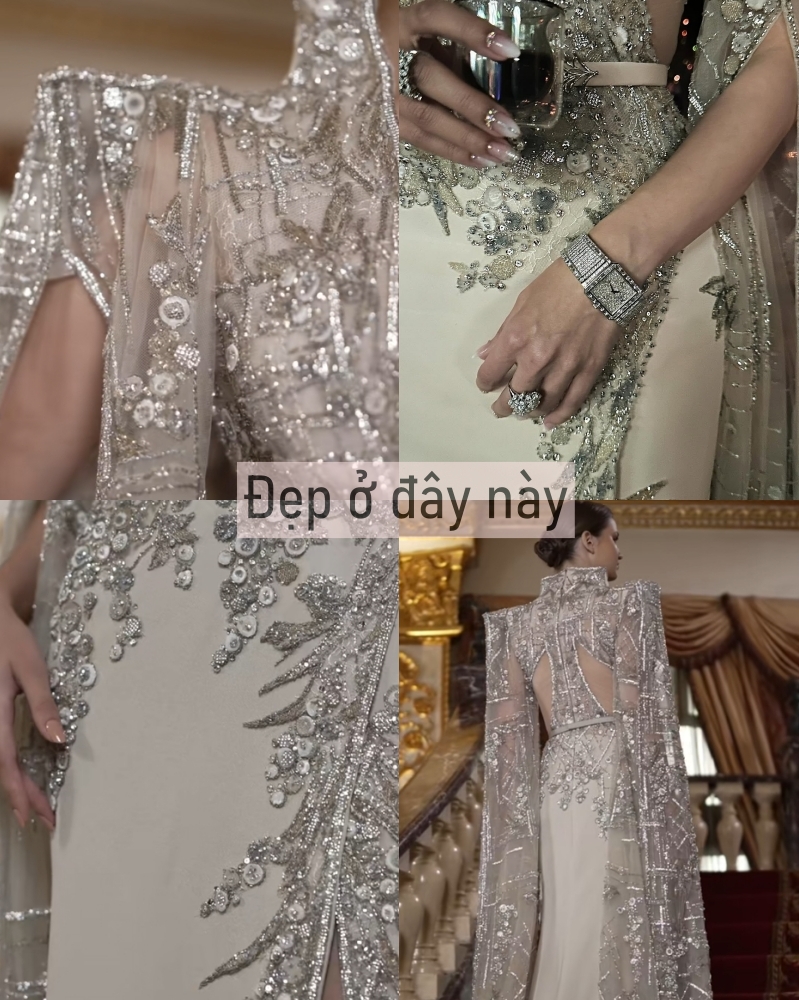 Đám cưới Tiên Nguyễn thành “thảm đỏ” thu nhỏ: Mẹ đẻ diện váy 600 triệu, mẹ chồng chọn thiết kế "made in Vietnam" tinh xảo- Ảnh 3.