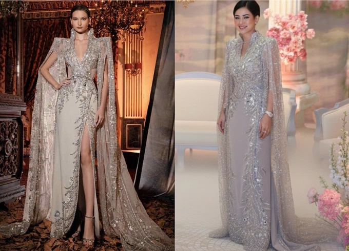 Đám cưới Tiên Nguyễn thành “thảm đỏ” thu nhỏ: Mẹ đẻ diện váy 600 triệu, mẹ chồng chọn thiết kế "made in Vietnam" tinh xảo- Ảnh 1.