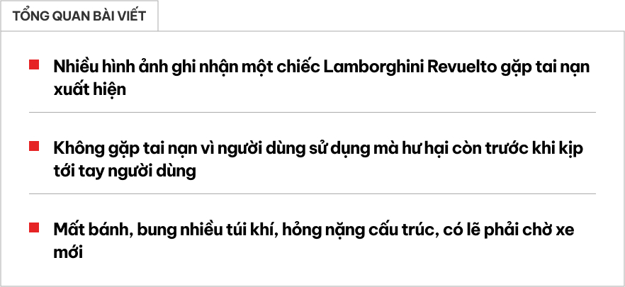 Kỹ thuật viên gây tai nạn cho siêu xe Lamborghini Revuelto trong ngày bàn giao đến khách hàng- Ảnh 1.