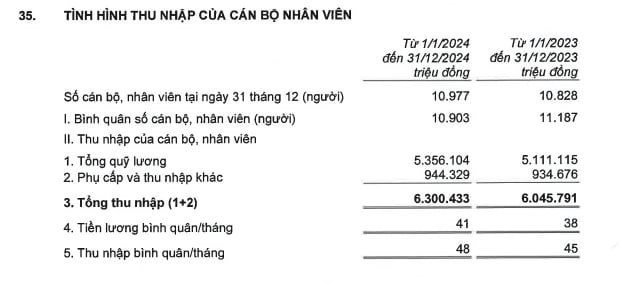 CEO một ngân hàng nhận thù lao hơn 25 tỷ trong năm 2024, thu nhập bình quân nhân viên đạt 576 triệu đồng- Ảnh 3.