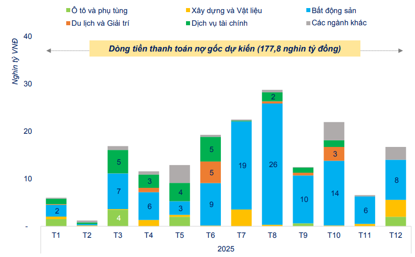 Cao điểm đáo hạn trái phiếu năm 2025 tập trung vào tháng 8 và tháng 12- Ảnh 2.