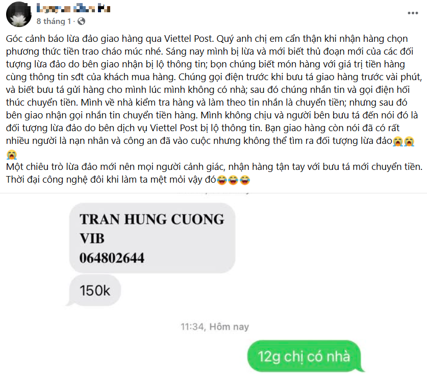 Viettel Post nói gì khi nhiều người tiêu dùng tố "làm lộ lọt thông tin"?- Ảnh 1.