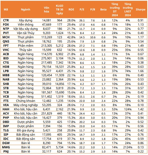 CTCK điểm danh 32 “siêu cổ phiếu” có tiềm năng tăng trưởng bền vững dựa trên một chỉ số quan trọng trong đầu tư- Ảnh 2.