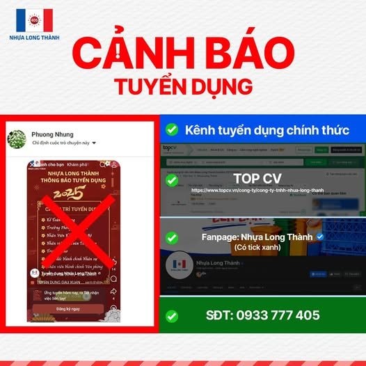 Công ty của đại gia Minh Nhựa cảnh báo lừa đảo về tình trạng giả mạo tuyển dụng nhân viên- Ảnh 1.