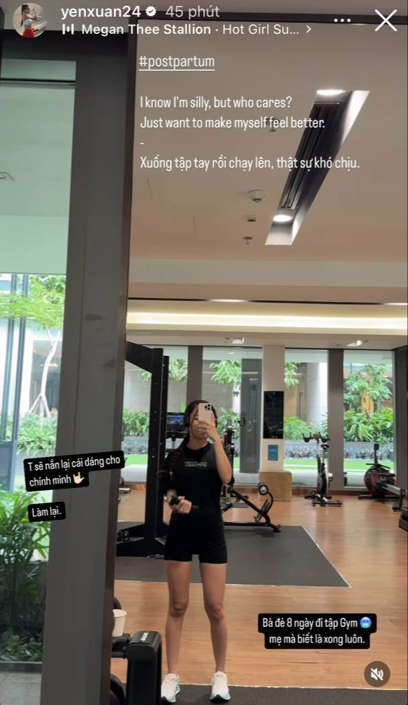 8 ngày sau khi sinh con, vợ thủ môn Lâm Tây đã đi tập gym, sắp lấy lại vóc dáng sexy nhất làng bóng đá?- Ảnh 1. 8 ngày sau khi sinh con, vợ thủ môn Lâm Tây đã đi tập gym, sắp lấy lại vóc dáng sexy nhất làng bóng đá?- Ảnh 1.