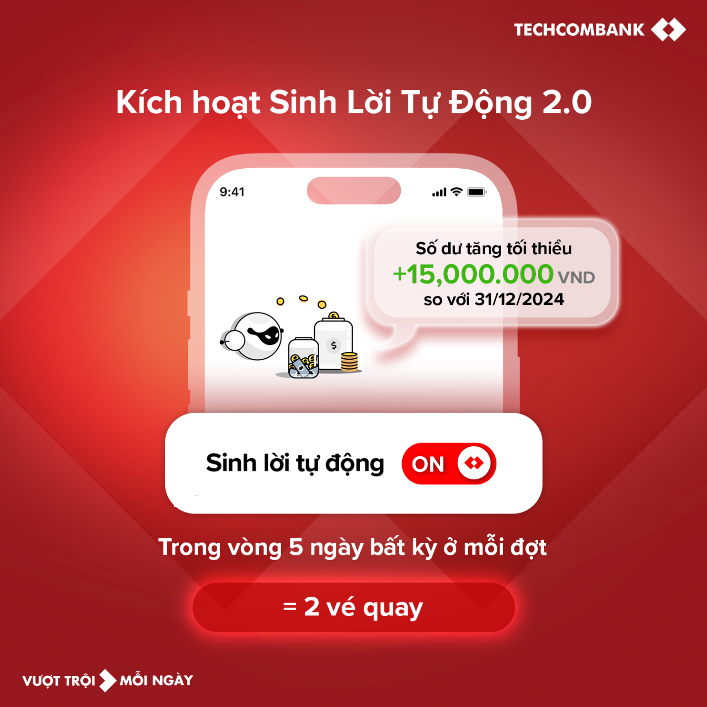 Tiên phong dẫn dắt sinh lời tự động, Techcombank đã hút hơn 2,6 triệu khách hàng cùng mở đầu ra xu hướng tối ưu dòng tiền chờ chi tiêu ngắn ngày- Ảnh 1.