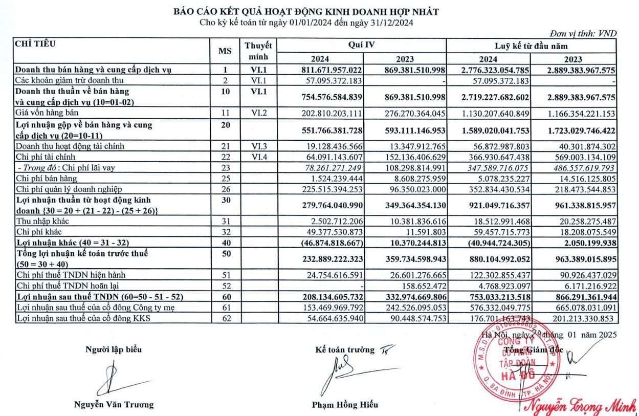 Doanh thu bán bất động sản giảm và dự phòng trả tiền điện kéo lùi lợi nhuận của Tập đoàn Hà Đô- Ảnh 2.