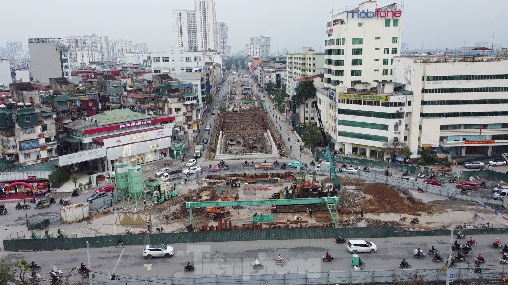 Hầm chui nút Giải Phóng - Kim Đồng thi công ra sao sau khi mở rộng hàng rào?- Ảnh 8.