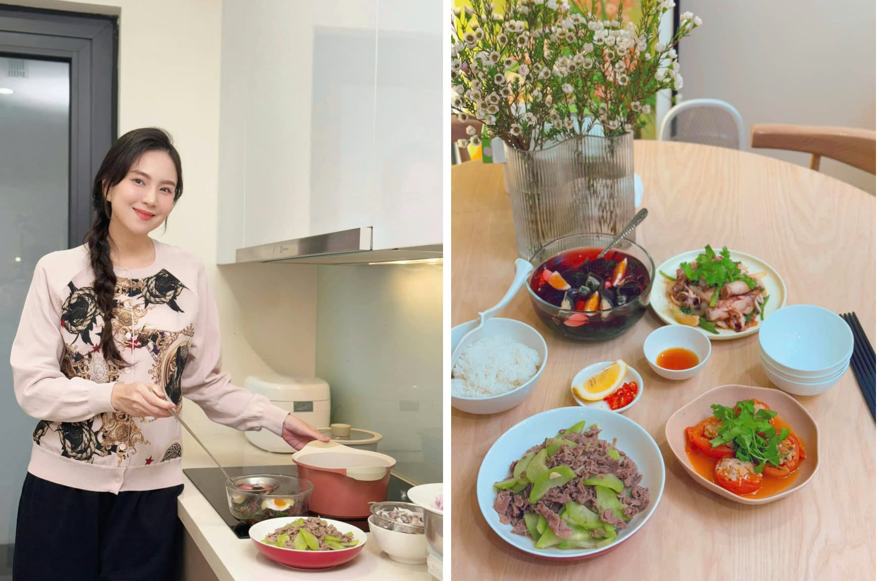 Ăn 6-8 bữa một ngày nhưng Mai Ngọc chỉ lên 4kg vào cuối thai kỳ, loạt mẹ bầu xin vía "vào con không vào mẹ"- Ảnh 1.