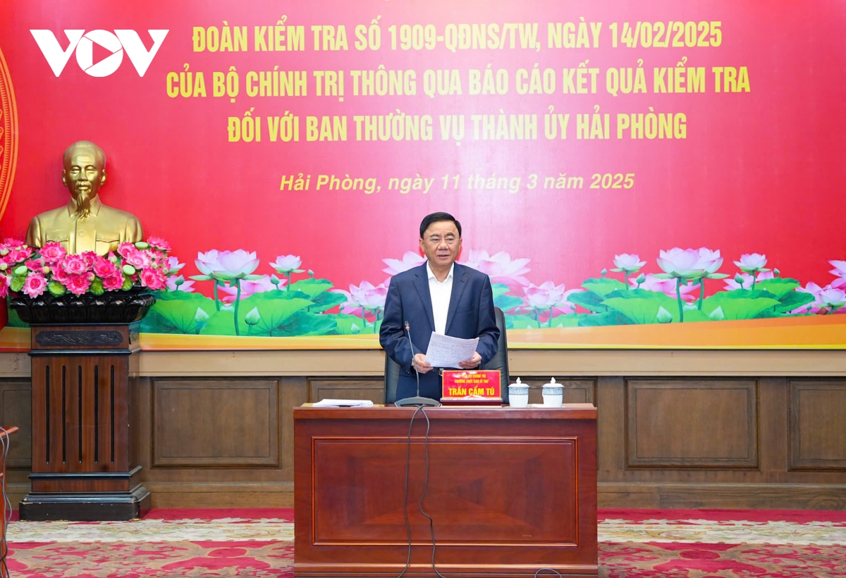 Thông qua kết quả kiểm tra của Bộ Chính trị đối với Ban Thường vụ Thành ủy Hải Phòng- Ảnh 2.