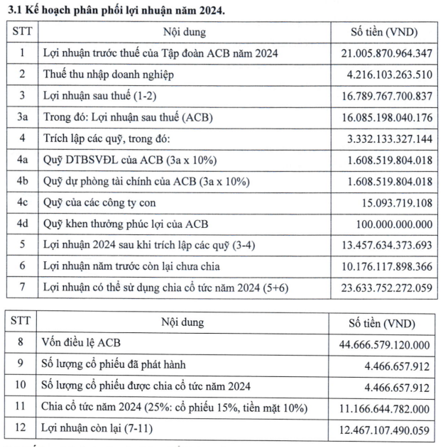ACB đặt mục tiêu lợi nhuận 23.000 tỷ đồng, chia cổ tức tỷ lệ 25% trong năm nay- Ảnh 1.