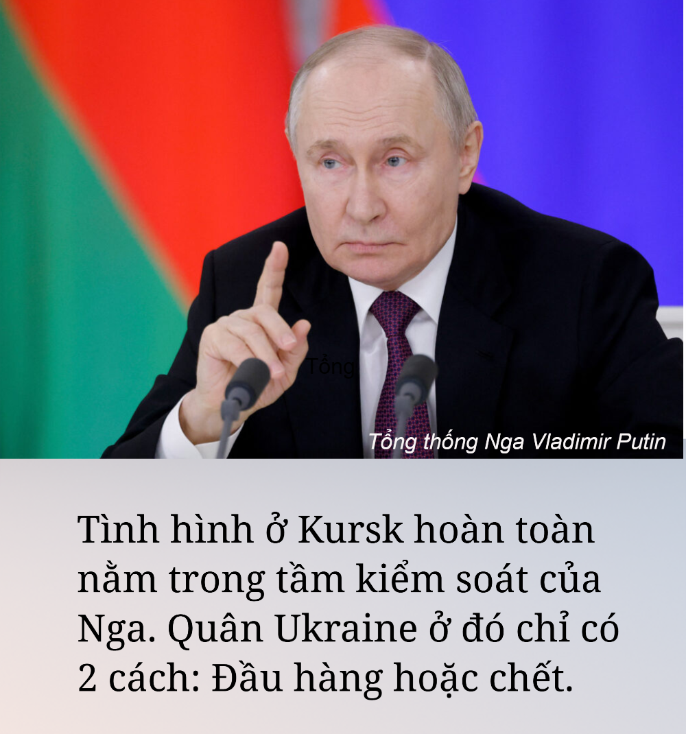 Toàn văn ông Putin nói về đề xuất ngừng bắn: Điều kiện mấu chốt, quân Kiev ở Kursk "đầu hàng hoặc chết"- Ảnh 1.