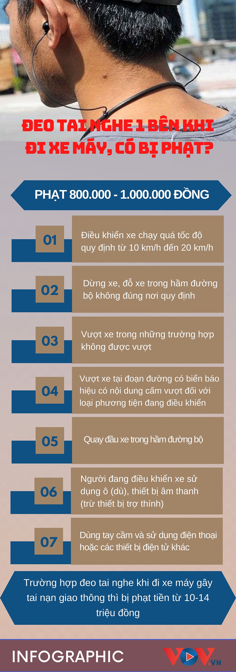 Người đi xe máy nghe tai nghe một bên có bị phạt?- Ảnh 1.