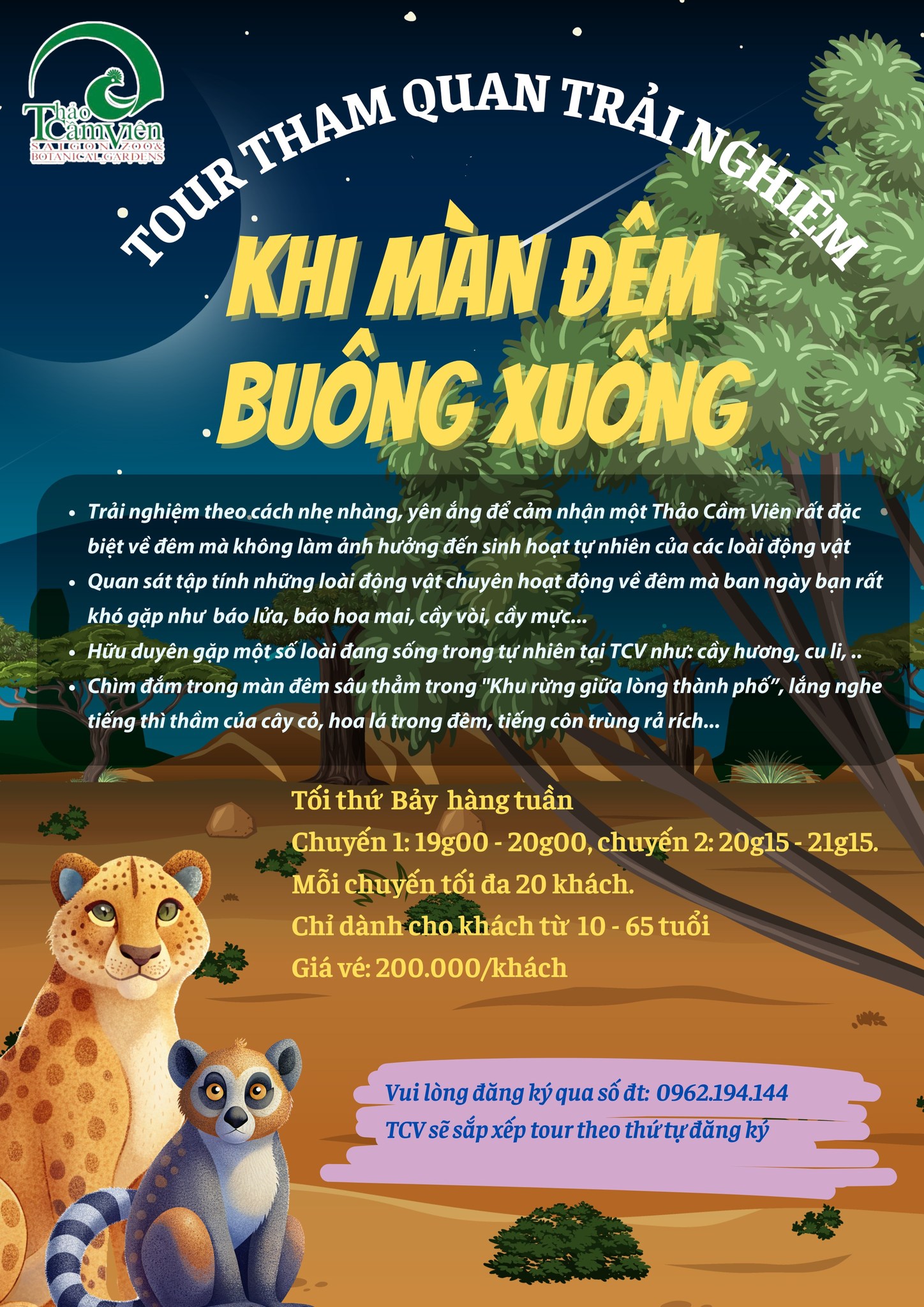 Thảo Cầm Viên chính thức tung tour đêm, 1 trải nghiệm 