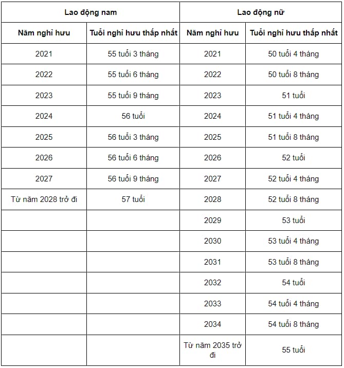 Tuổi nghỉ hưu bình thường của lao động năm 2025 là bao nhiêu: Bảng tính tuổi nghỉ hưu theo năm sinh mới nhất- Ảnh 2.