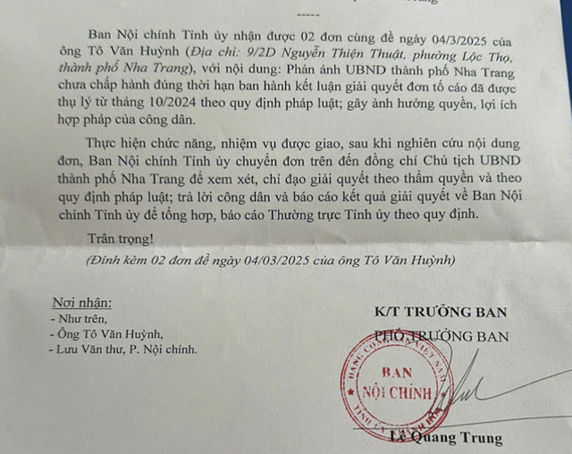 Ban Nội chính Tỉnh ủy vào cuộc vụ tự ý bán tài sản khi cưỡng chế ở Nha Trang- Ảnh 1.