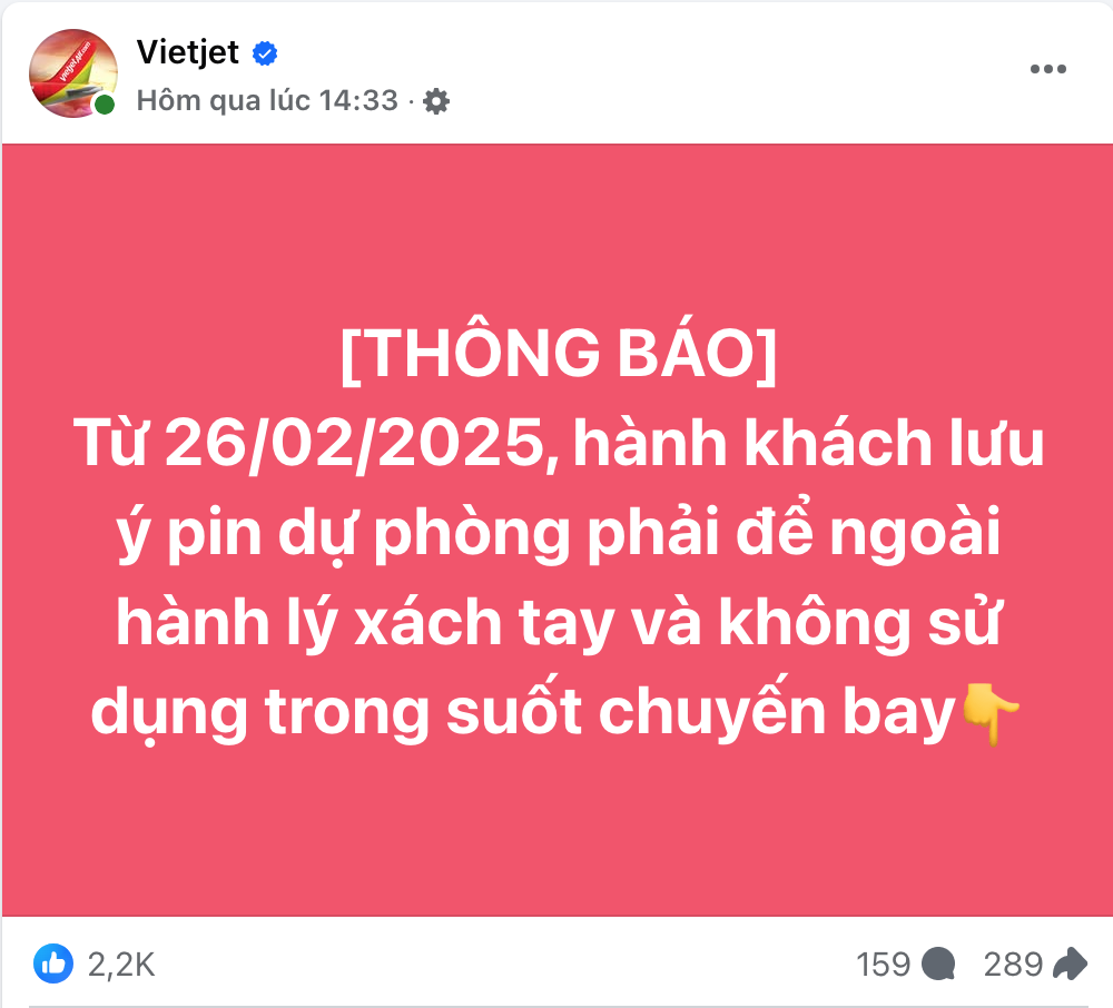 Thông tin mới nhất về việc mang pin dự phòng khi đi máy bay kể từ 26/2/2025, hành khách vẫn thắc mắc 1 điều- Ảnh 1.