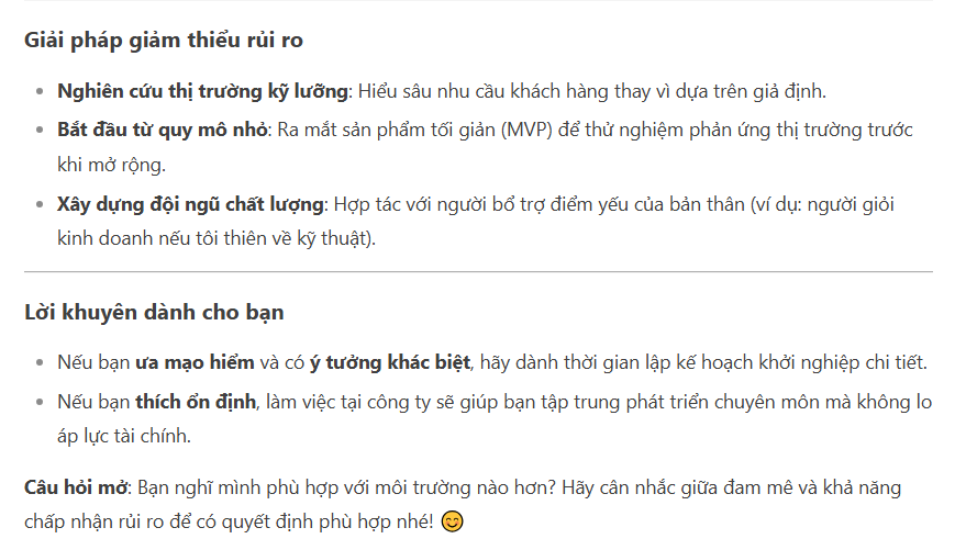 Hỏi DeepSeek và Grok 3 ‘nên chọn làm công ăn lương hay khởi nghiệp’, câu trả lời ngay lập tức khiến người dùng phải ngỡ ngàng vì lập luận thấu đáo của AI- Ảnh 8.