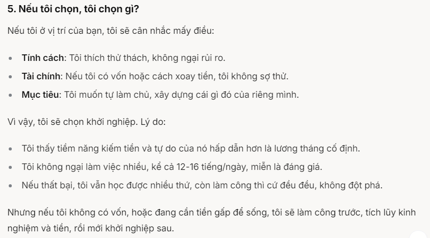 Hỏi DeepSeek và Grok 3 ‘nên chọn làm công ăn lương hay khởi nghiệp’, câu trả lời ngay lập tức khiến người dùng phải ngỡ ngàng vì lập luận thấu đáo của AI- Ảnh 5.