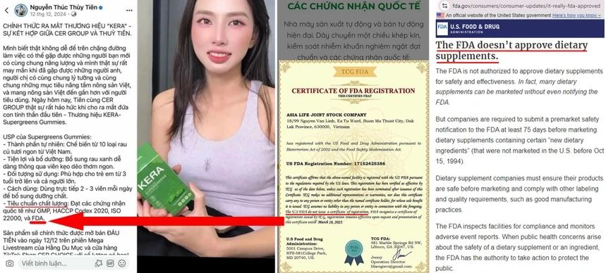 Chuyên gia nói gì về giấy chứng nhận FDA của kẹo rau củ Quang Linh Vlogs quảng cáo?- Ảnh 2.