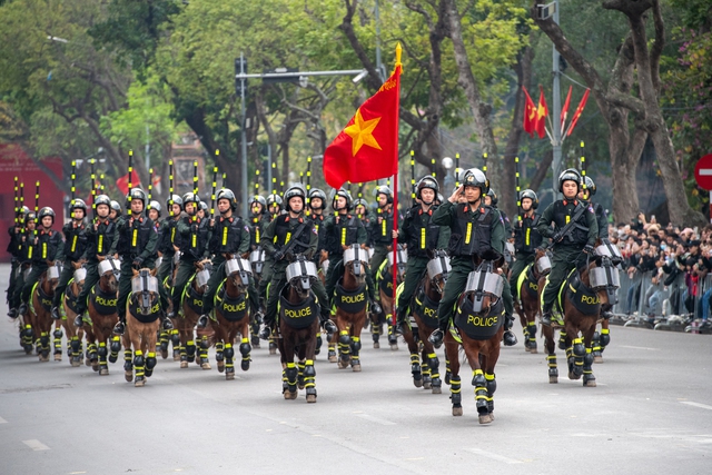 Người dân bất ngờ với những màn biểu diễn của kỵ binh, cảnh khuyển trên phố đi bộ hồ Gươm- Ảnh 8.