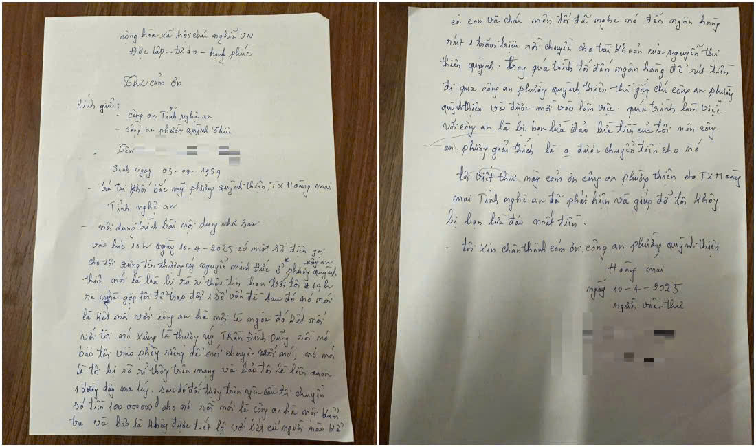 Tài khoản không có đủ 100 triệu, người phụ nữ vội mang thêm tiền đến ngân hàng để chuyển khoản cho công an giả: May mắn được công an thật ngăn lại- Ảnh 1.