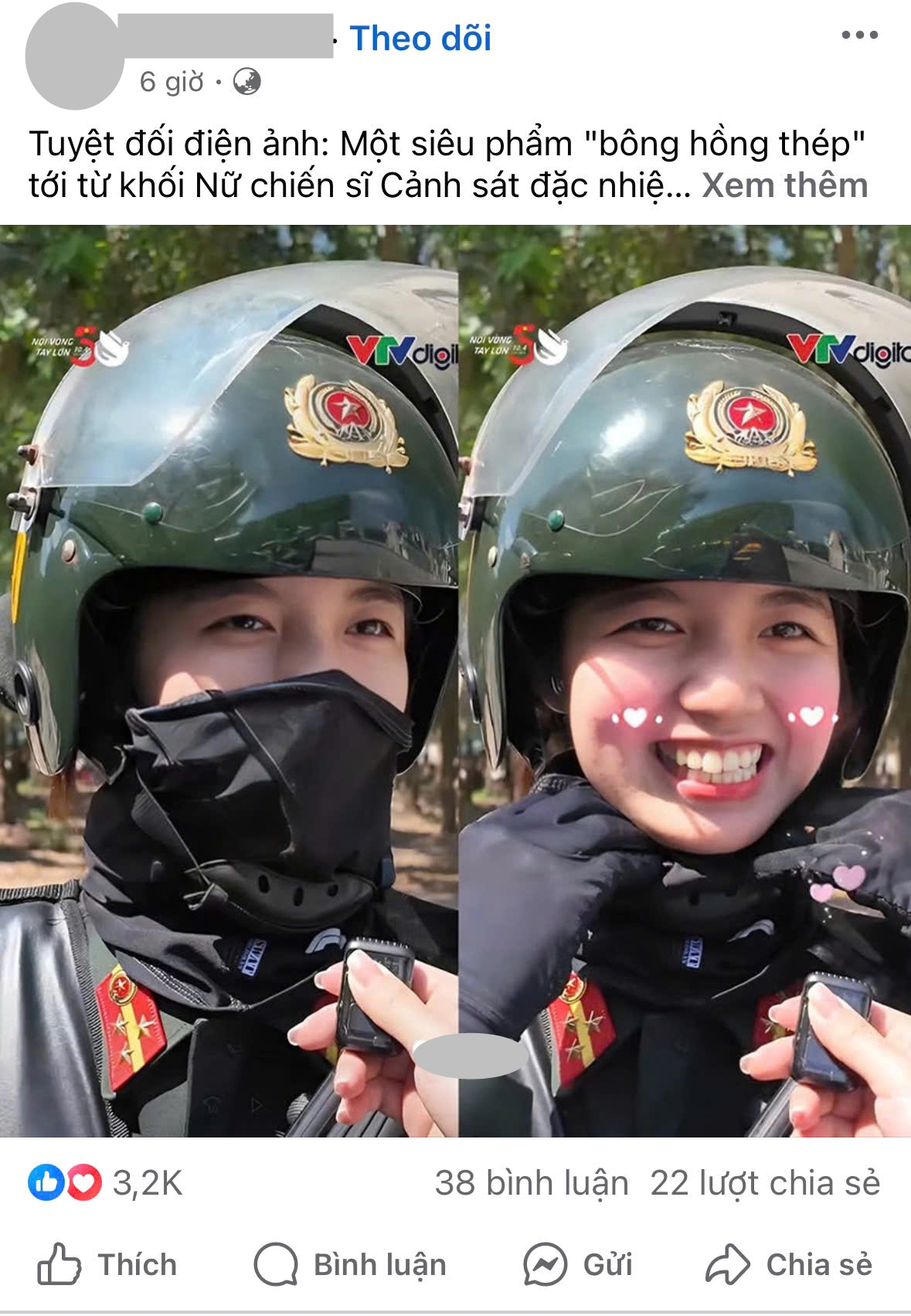 Pha rơi khẩu trang nổi tiếng cả nước của nữ chiến sĩ Cảnh sát đặc nhiệm trên VTV24: Thua hoa hậu mỗi cái vương miện!- Ảnh 3.