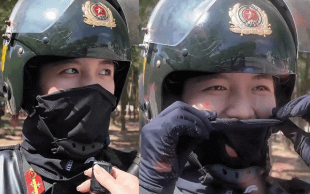 Pha rơi khẩu trang nổi tiếng cả nước của nữ chiến sĩ Cảnh sát đặc nhiệm trên VTV24: Thua hoa hậu mỗi cái vương miện!- Ảnh 1.