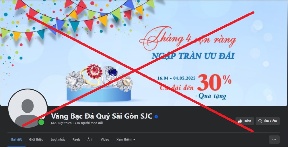 Fanpage công ty SJC bất ngờ bị mạo danh giữa cơn sốt giá vàng- Ảnh 1.
