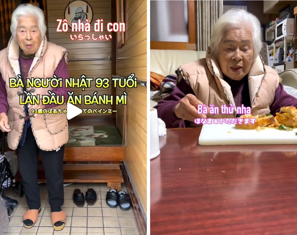 Cụ bà Nhật Bản lần đầu ăn bánh mì Việt Nam, thốt lên hai từ khiến 230.000 người thích thú- Ảnh 2.