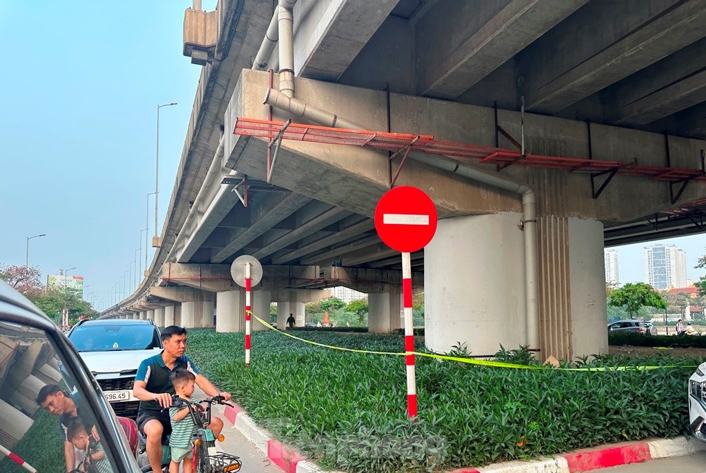 Sửa chữa gấp các gối trụ cầu Vành đai 3 trên cao bị xô lệch- Ảnh 4.