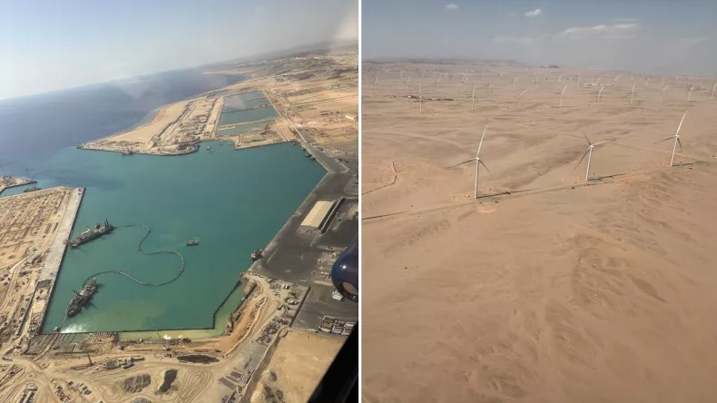 Hé lộ tiến độ thi công đáng kinh ngạc của siêu đô thị dài 170km của Saudi Arabia: Nền móng bắt đầu ‘mọc’ lên từ cát, 60 tuabin gió cung cấp cho công trường 2.800 công nhân- Ảnh 3. Hé lộ tiến độ thi công đáng kinh ngạc của siêu đô thị dài 170km của Saudi Arabia: Nền móng bắt đầu ‘mọc’ lên từ cát, 60 tuabin gió cung cấp cho công trường 2.800 công nhân- Ảnh 3.