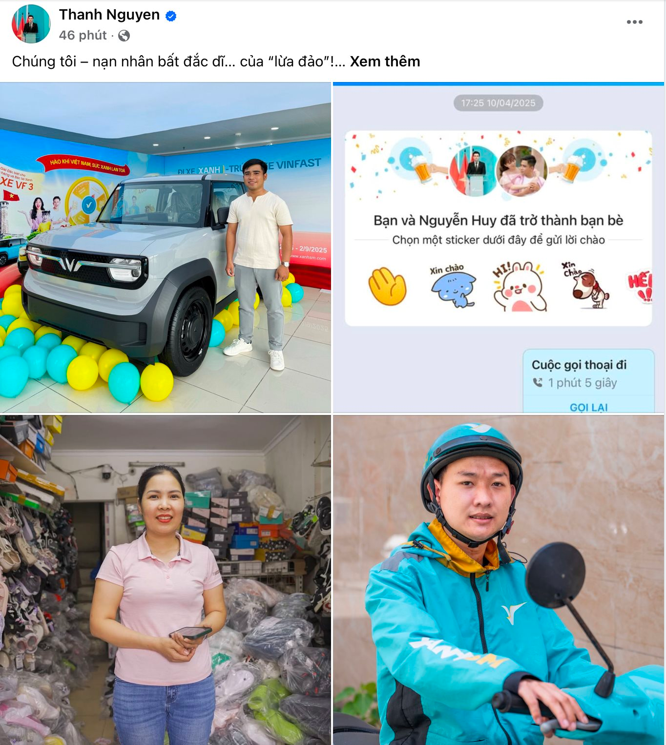 Khách trúng thưởng VF3 của GSM: CEO Nguyễn Văn Thanh đích thân gọi mới tin- Ảnh 1. Khách trúng thưởng VF3 của GSM: CEO Nguyễn Văn Thanh đích thân gọi mới tin- Ảnh 1.