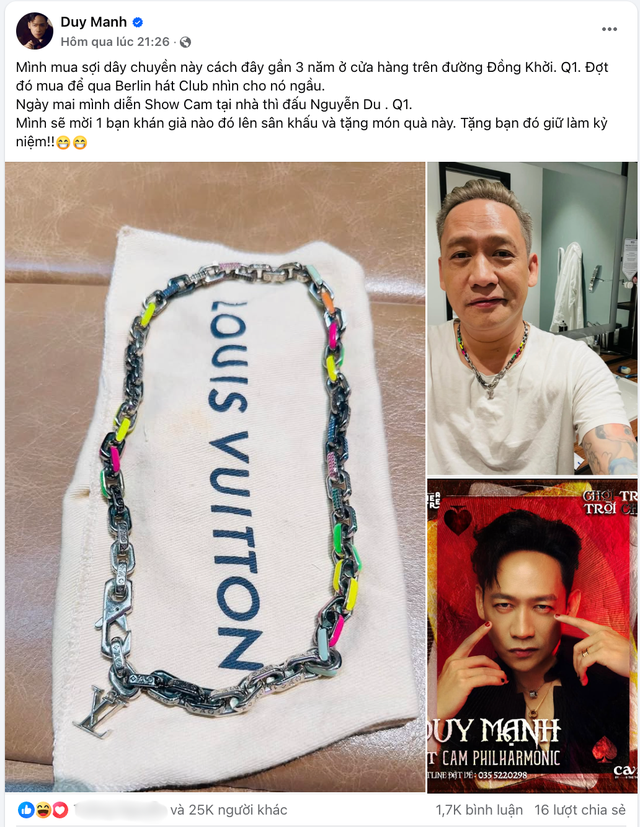 Duy Mạnh tặng vòng 100 triệu cho fan xong hát “Ta mang bao tội lỗi”- Ảnh 4. Duy Mạnh tặng vòng 100 triệu cho fan xong hát “Ta mang bao tội lỗi”- Ảnh 4.
