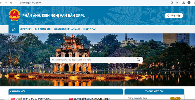 Vận hành thử nghiệm hệ thống tiếp nhận phản ánh về văn bản quy phạm pháp luật- Ảnh 1. Vận hành thử nghiệm hệ thống tiếp nhận phản ánh về văn bản quy phạm pháp luật- Ảnh 1.