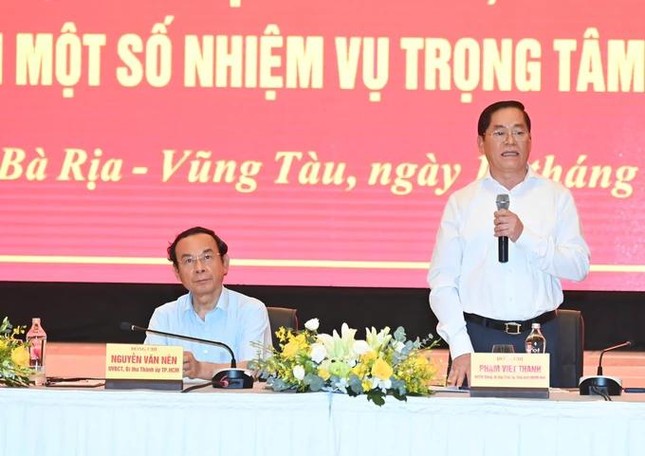 Bí thư Nguyễn Văn Nên nói về thử thách lớn nhất sau sáp nhập TPHCM, Bình Dương và Bà Rịa - Vũng Tàu- Ảnh 2. Bí thư Nguyễn Văn Nên nói về thử thách lớn nhất sau sáp nhập TPHCM, Bình Dương và Bà Rịa - Vũng Tàu- Ảnh 2.