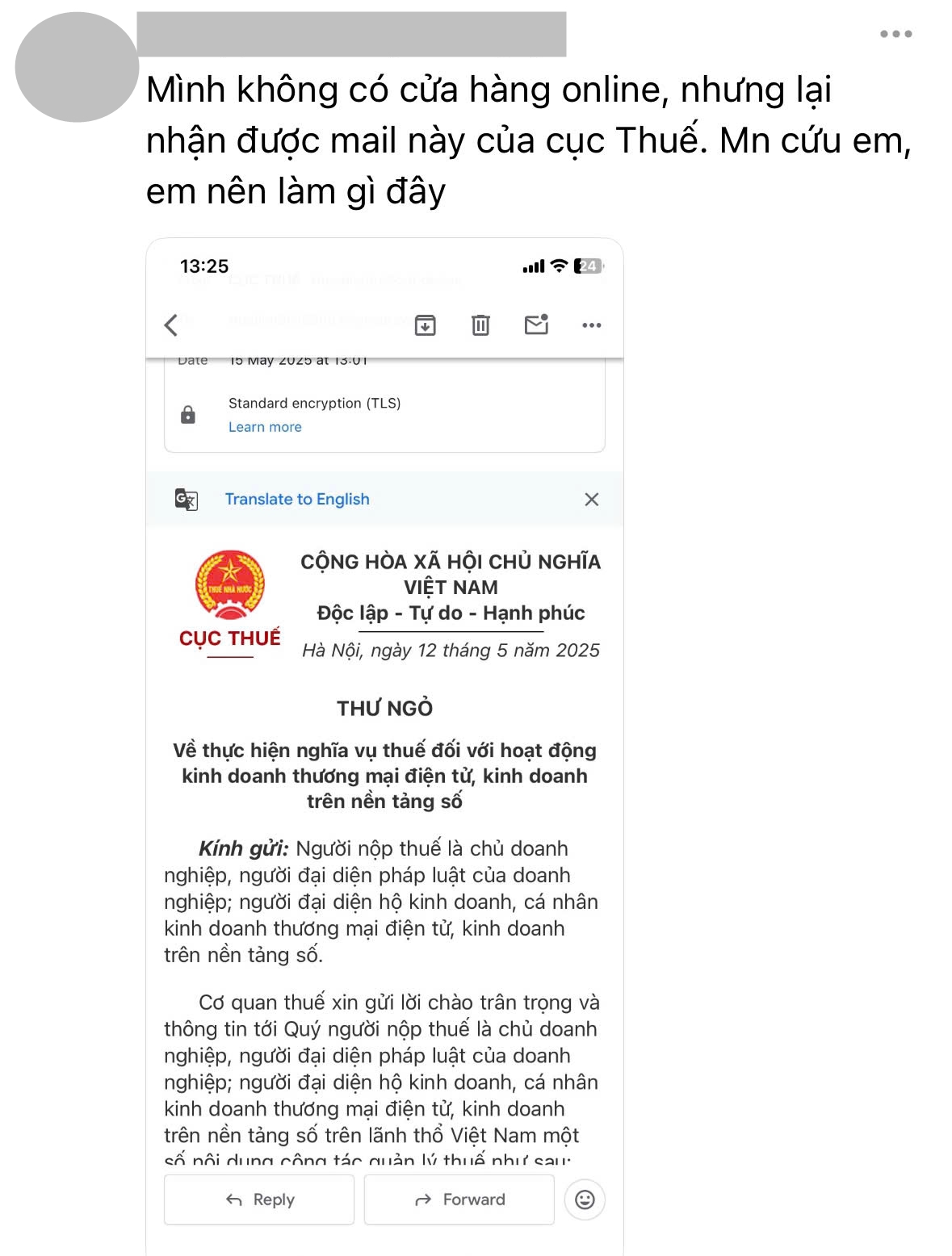 Nhận được mail của Cục Thuế kèm mã QR lúc 3h sáng: Cách nhận biết “hàng real” rất đơn giản- Ảnh 4. Nhận được mail của Cục Thuế kèm mã QR lúc 3h sáng: Cách nhận biết “hàng real” rất đơn giản- Ảnh 4.
