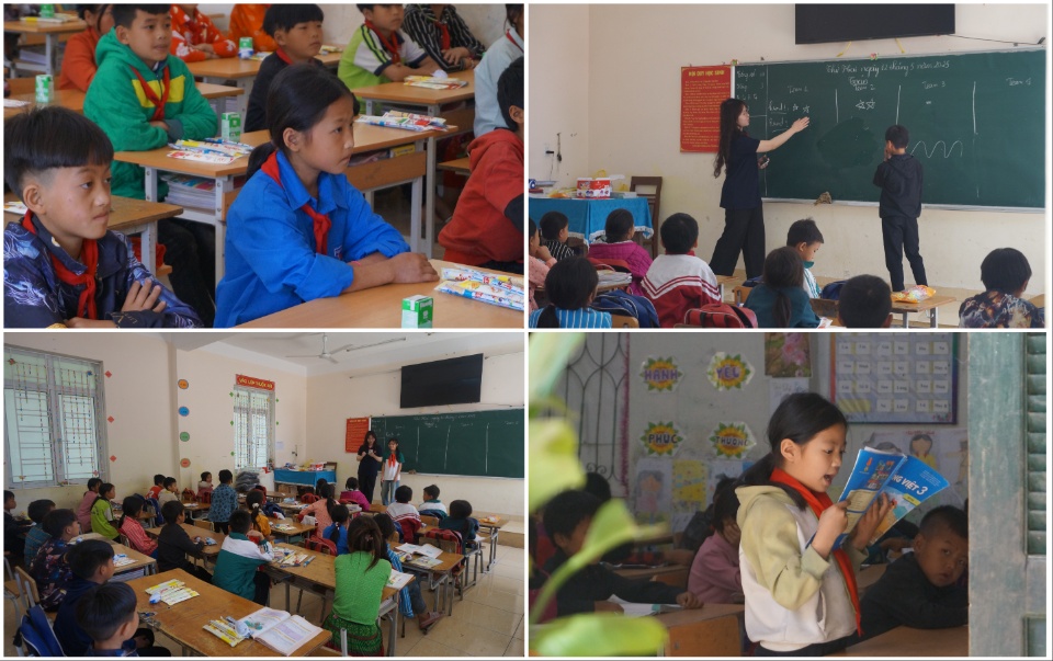 1 giáo viên tiếng Anh, 18 trường tiểu học, 76 lớp và 2.609 học sinh: Hành trình gieo chữ trên đá của Đại sứ WeChoice 2024- Ảnh 7. 1 giáo viên tiếng Anh, 18 trường tiểu học, 76 lớp và 2.609 học sinh: Hành trình gieo chữ trên đá của Đại sứ WeChoice 2024- Ảnh 7.